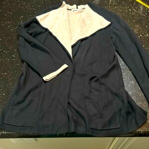 OST brand navy blue cardigan sweater with two button closure